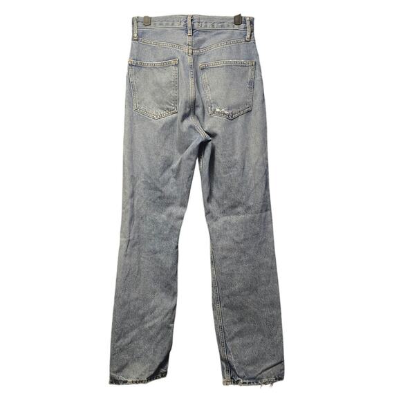 Agolde 90's mid rise loose distressed jeans size 23 - Picture 2 of 5